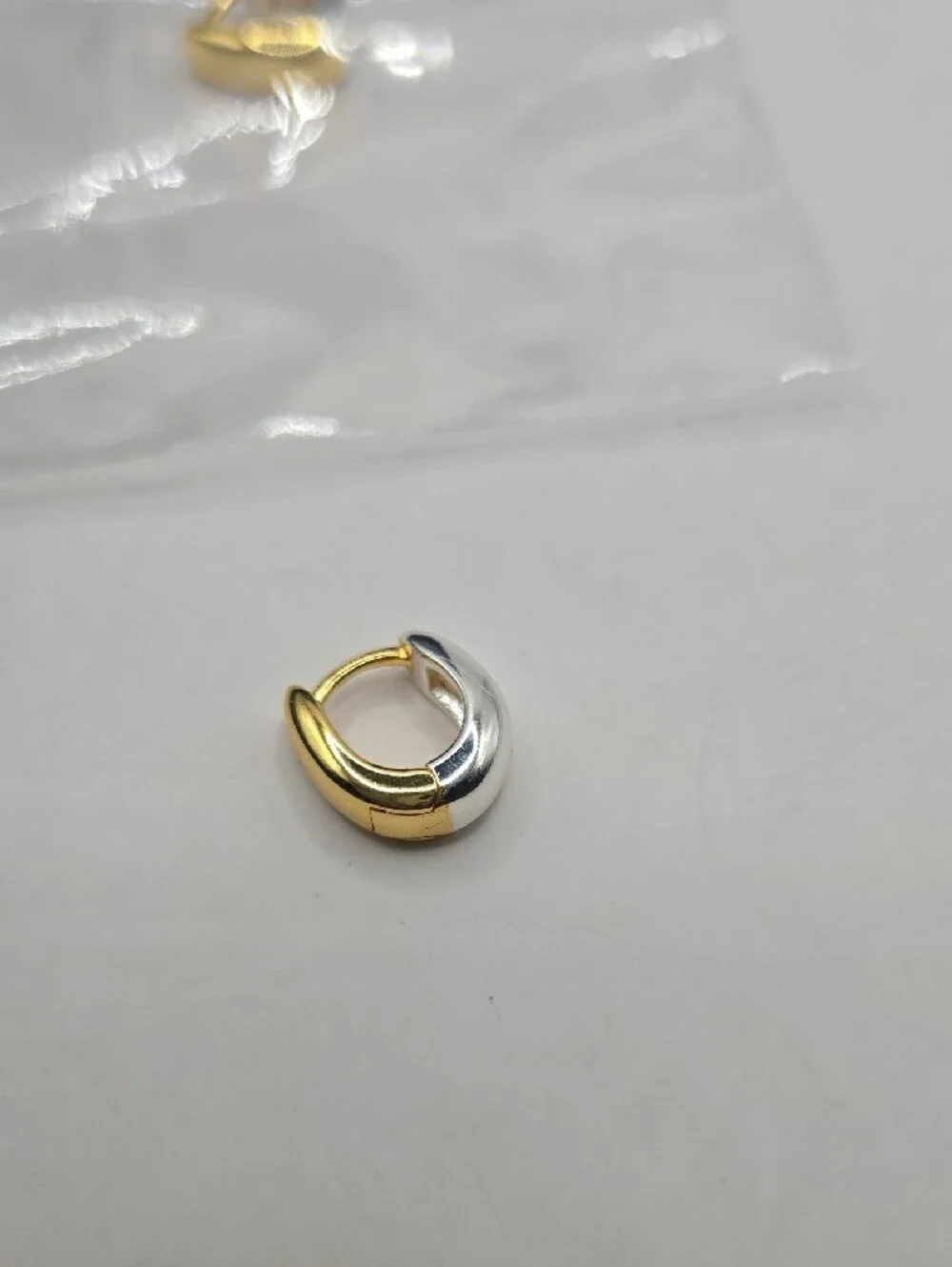 NEW Milla Two-Tone Gold and Silver Mini Huggie Earrings